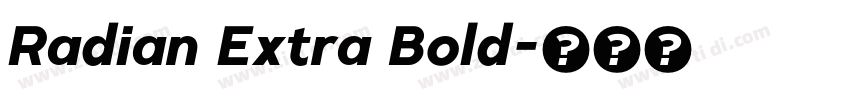 Radian Extra Bold字体转换